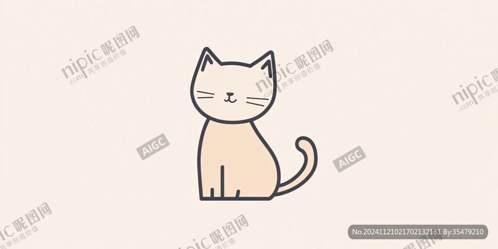简约卡通猫