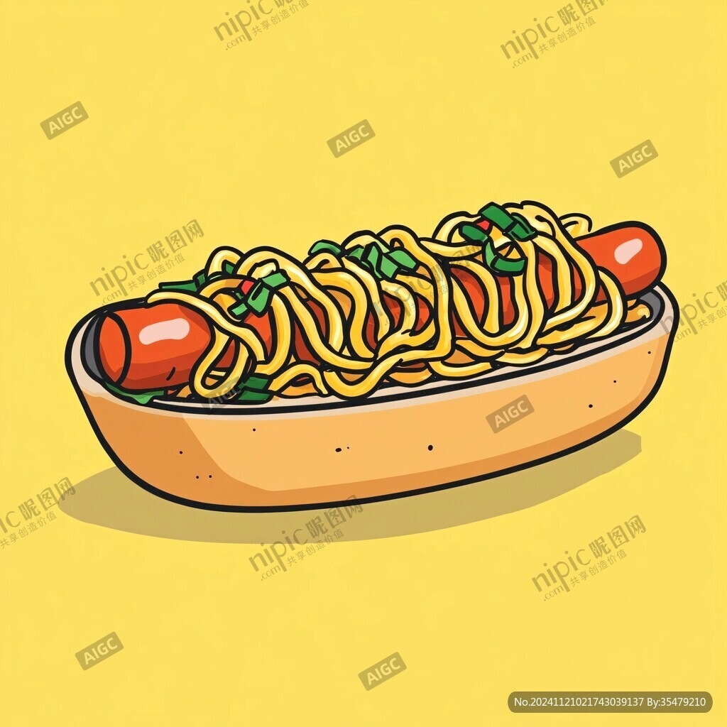 车仔面插画