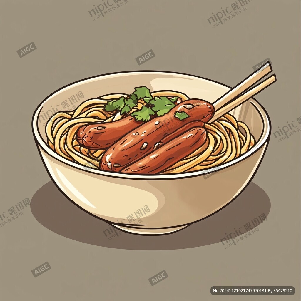 车仔面插画