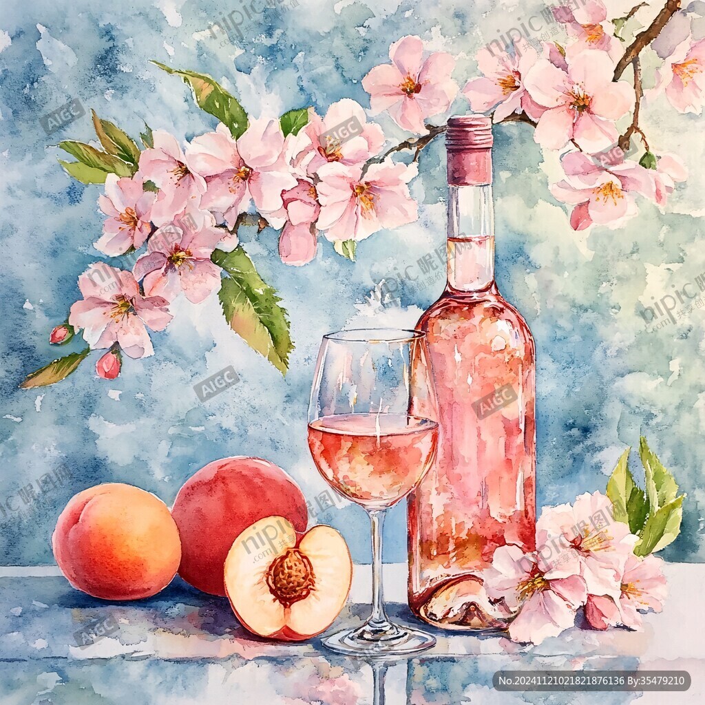 果酒插画