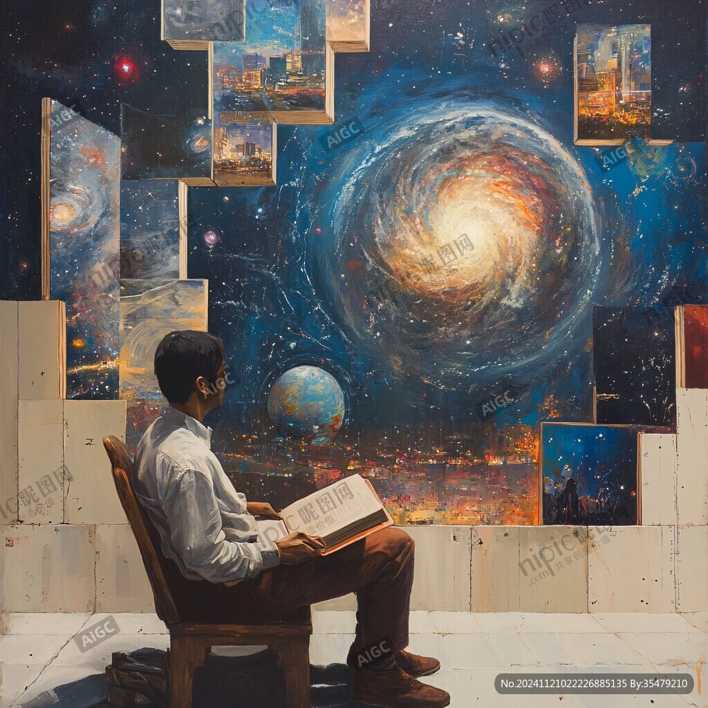 3d宇宙壁画