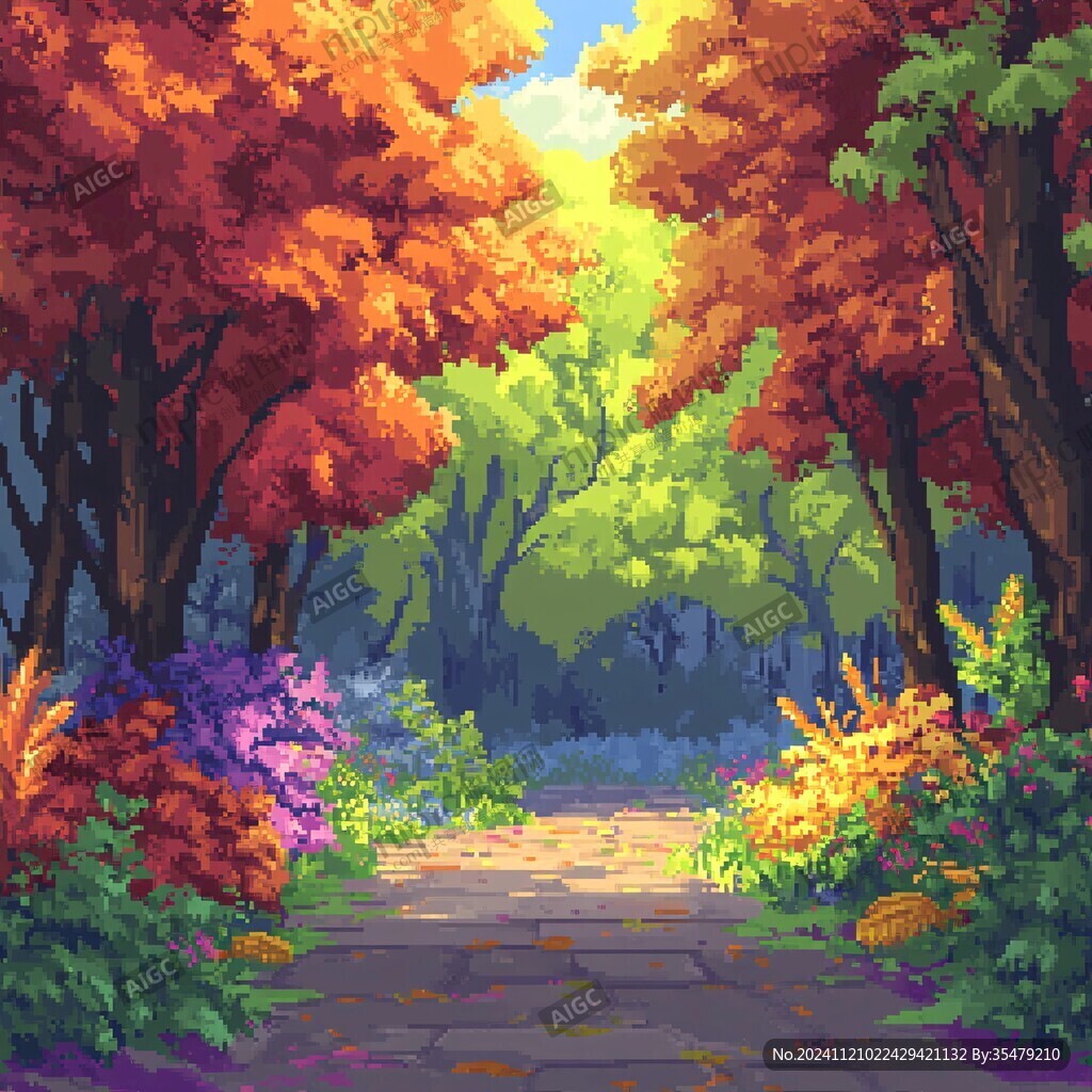 林中小道背景
