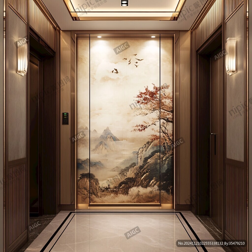 电梯间装饰画