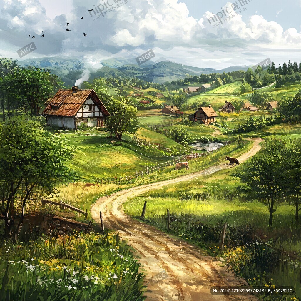 唯美农村场景