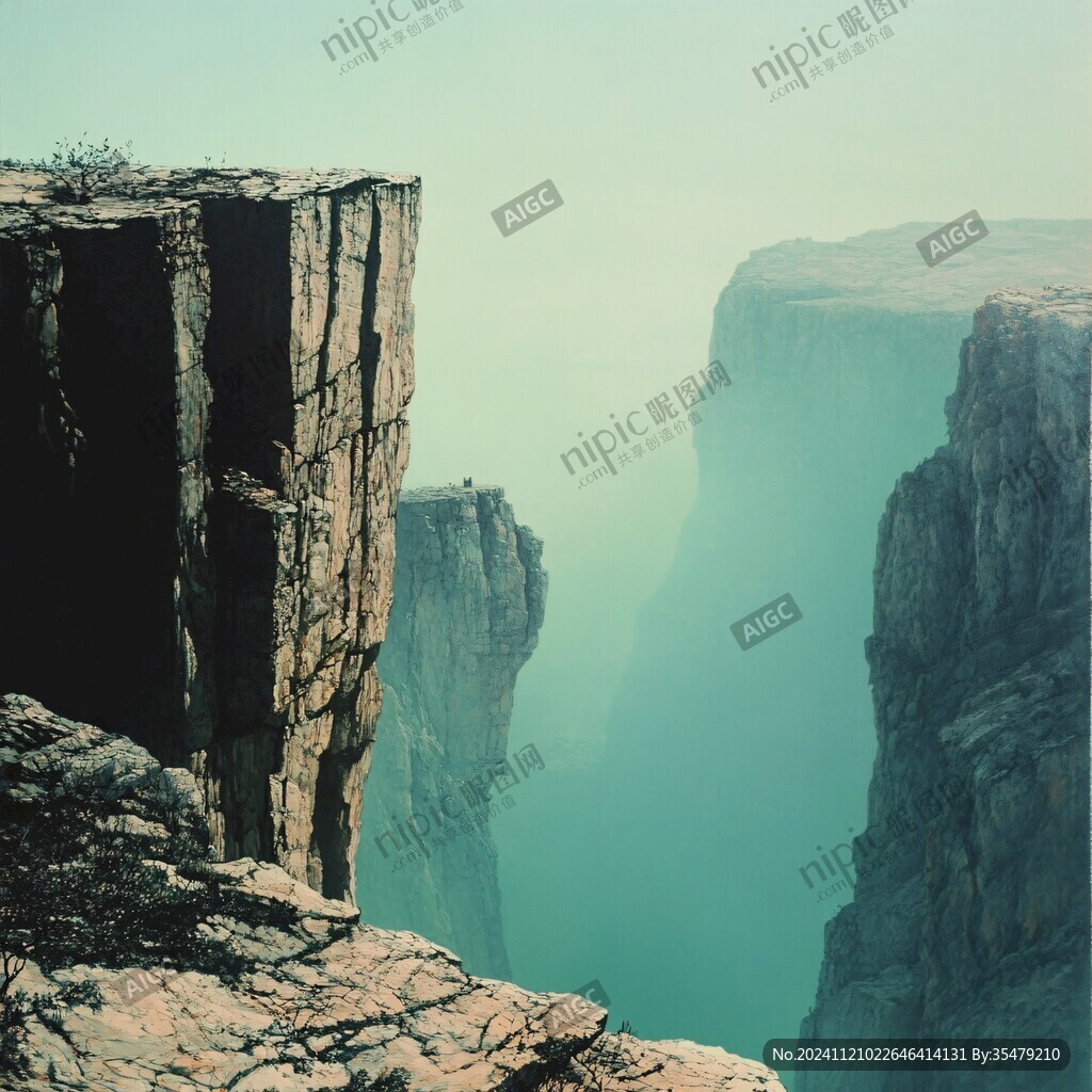 山水风景峭壁崖壁崖缝