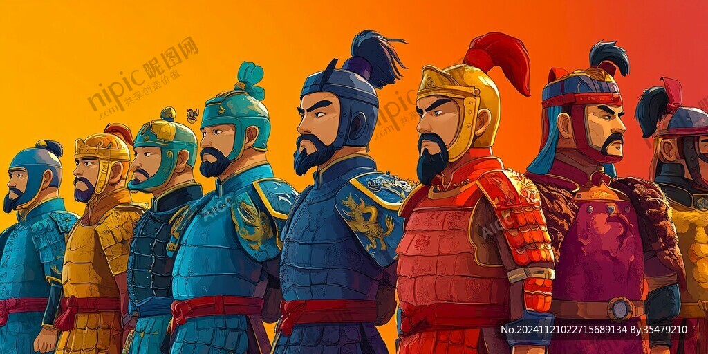 兵马俑插画