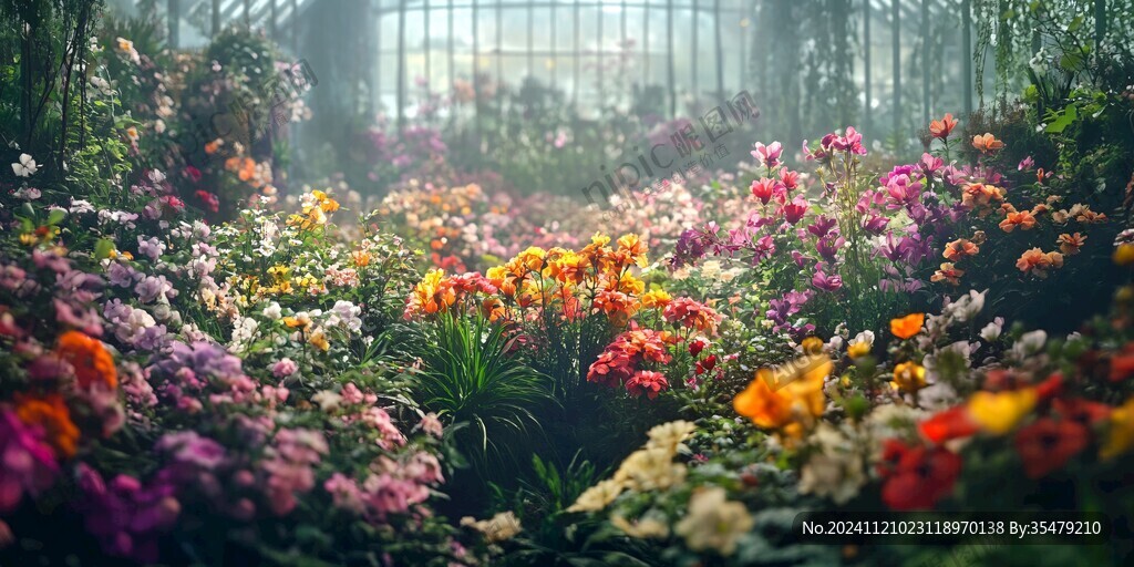 室内花卉展内景