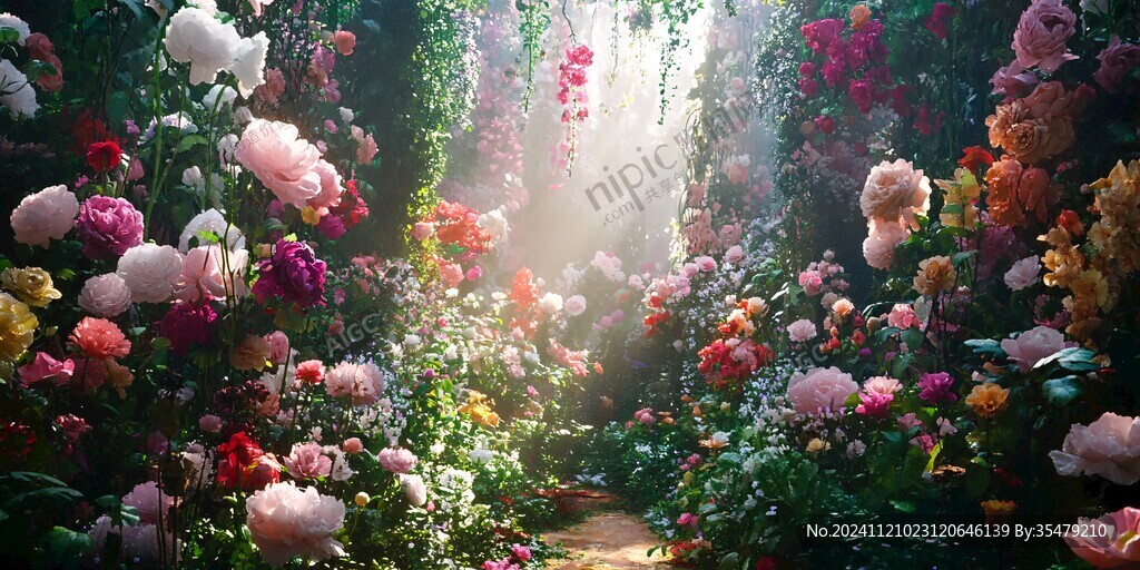 浪漫花海花丛花圃