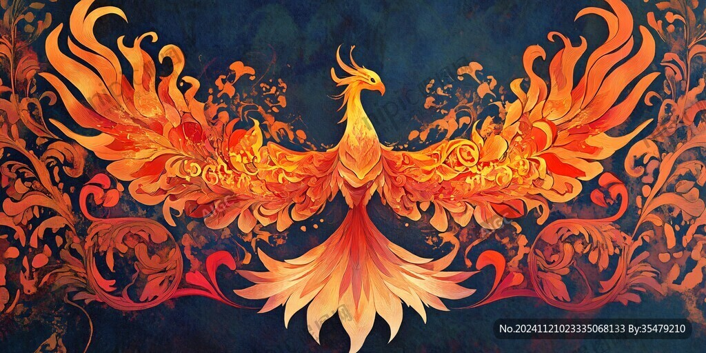 凤凰朱雀插画