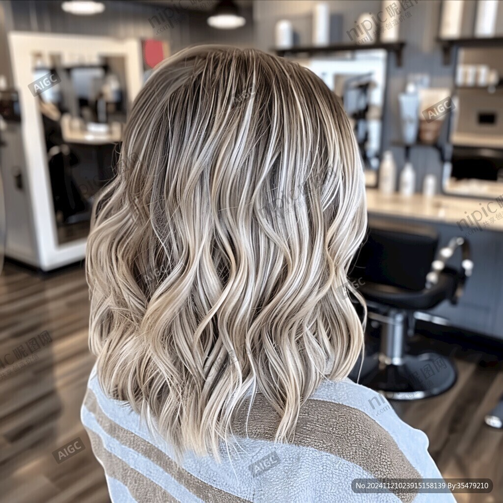 棕黄色头发反光