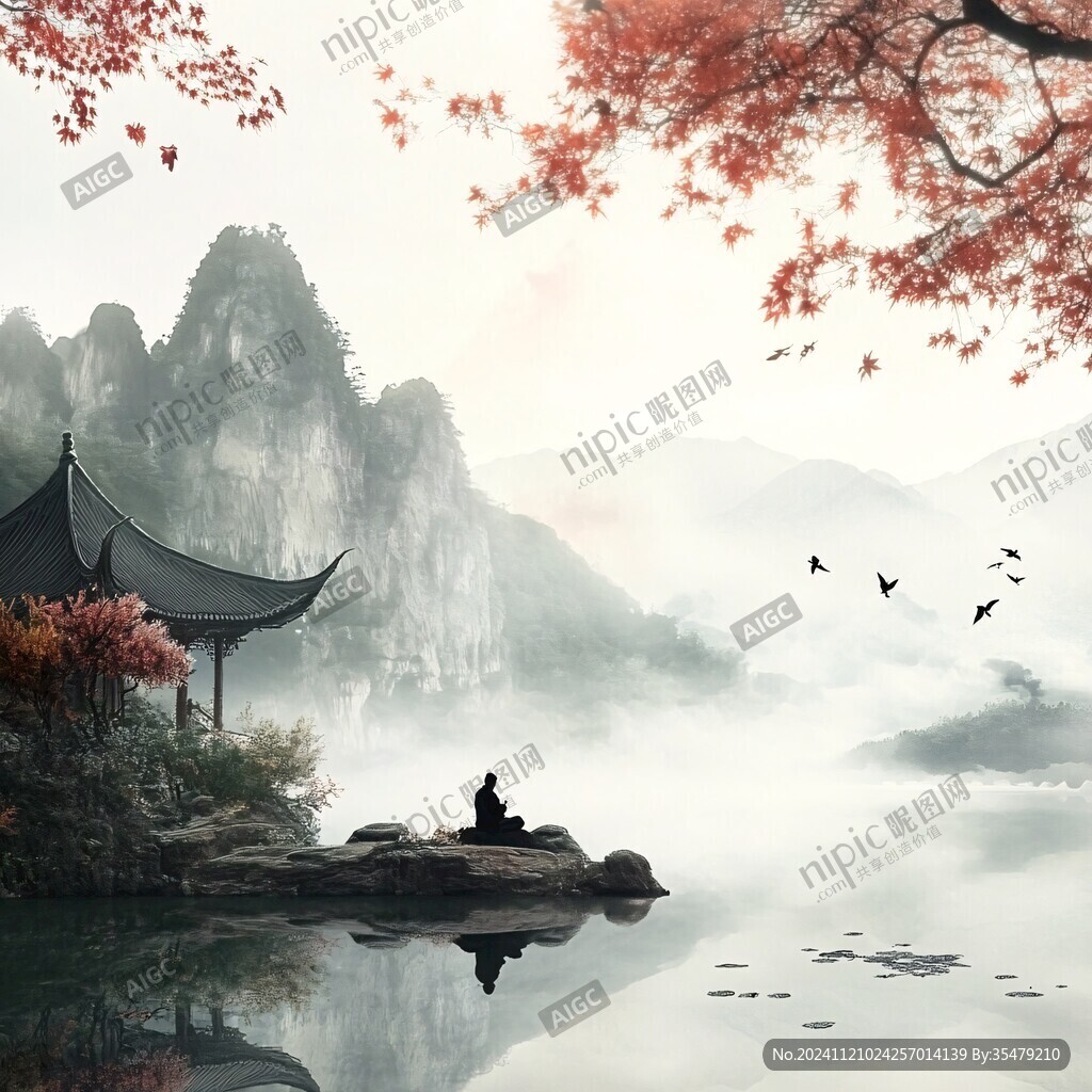 山水画合成图