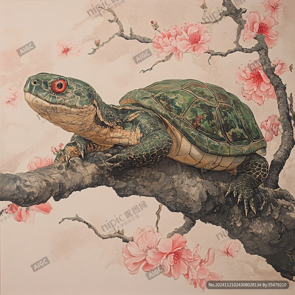 工笔乌龟