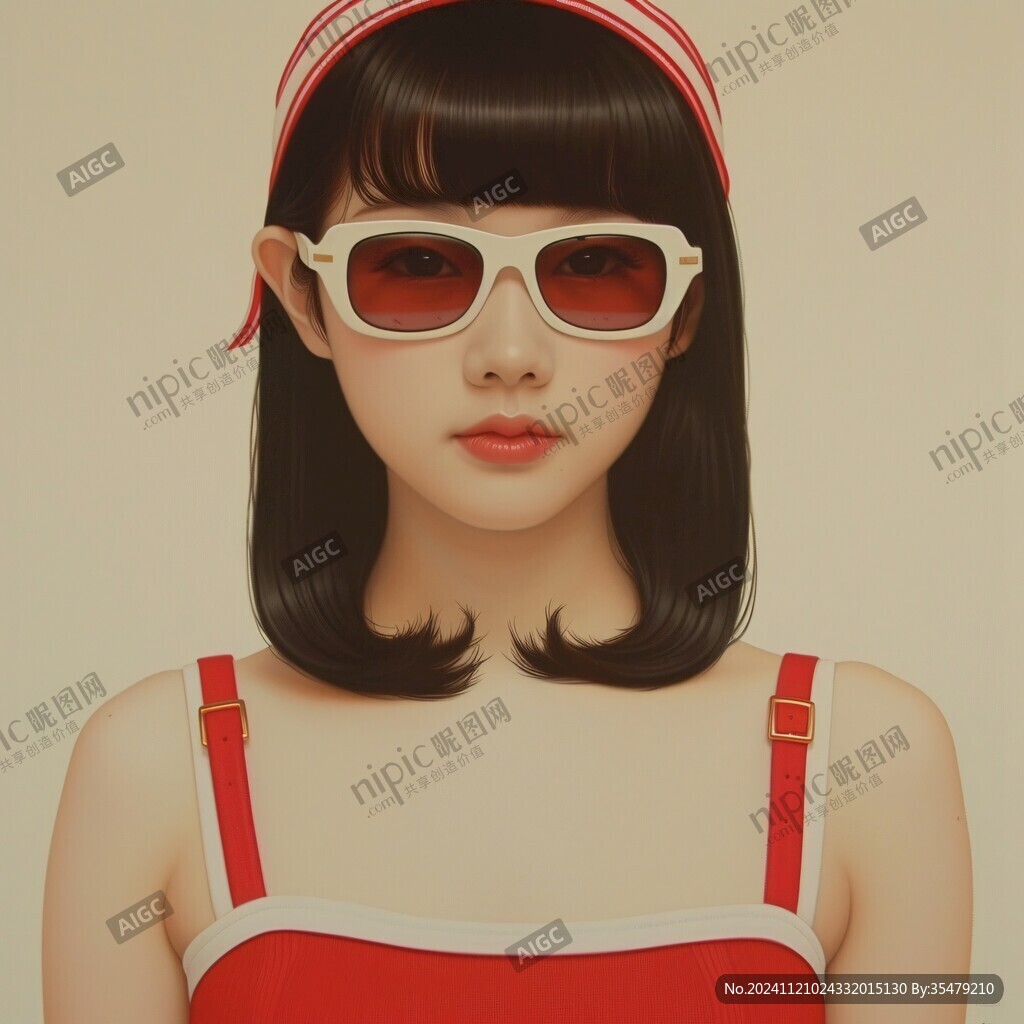 墨镜人物插画