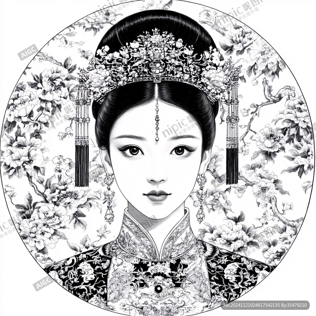 手绘嫔妃