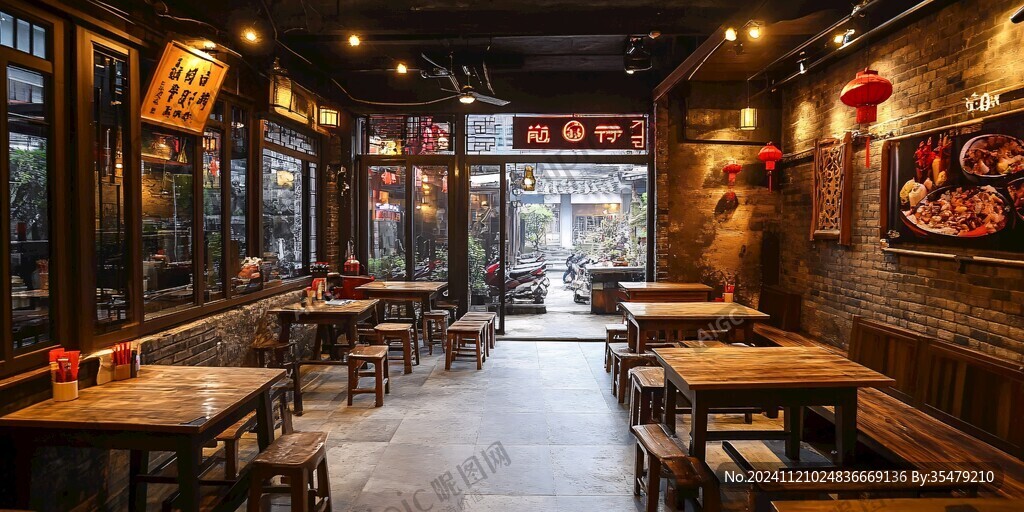 传统文化餐饮店内景