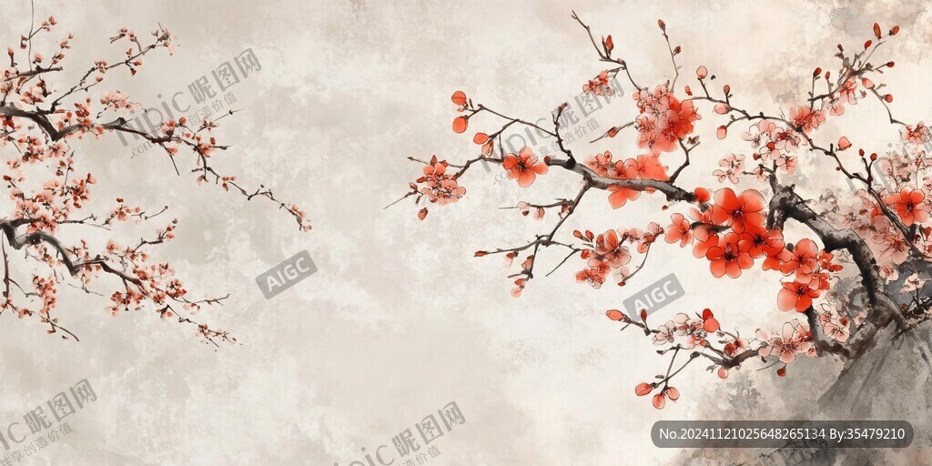 水墨梅花壁纸