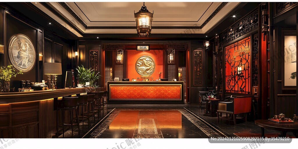 酒店中式总台