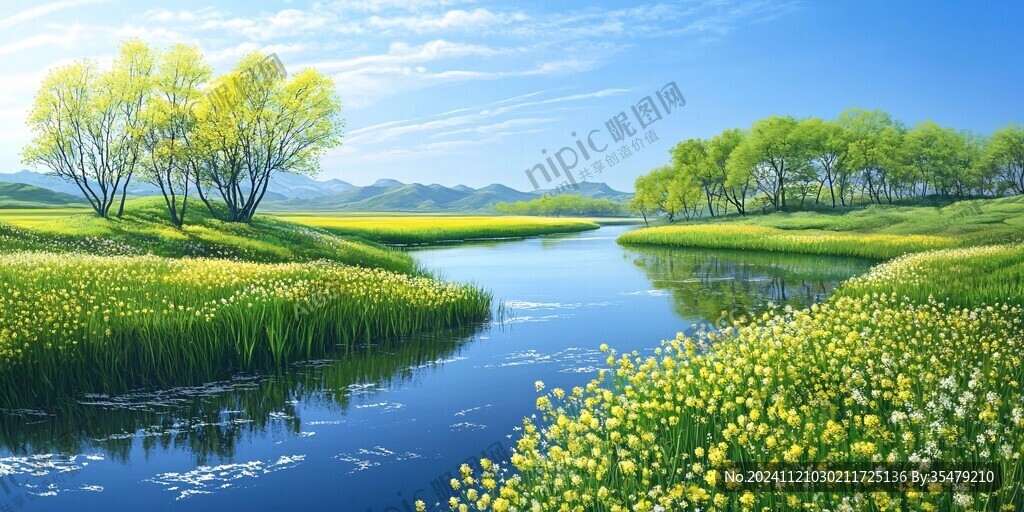 宽屏风景画