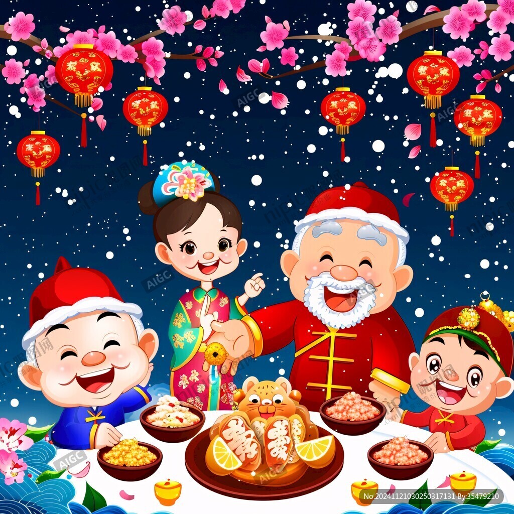 新年小朋友食品美食