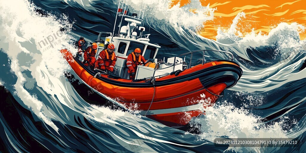 乘风破浪包装插画