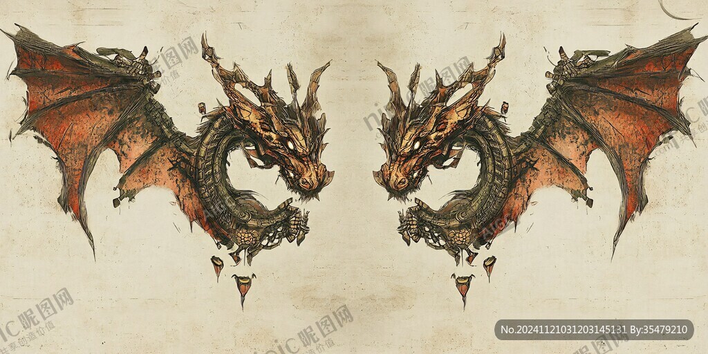 双龙绘画