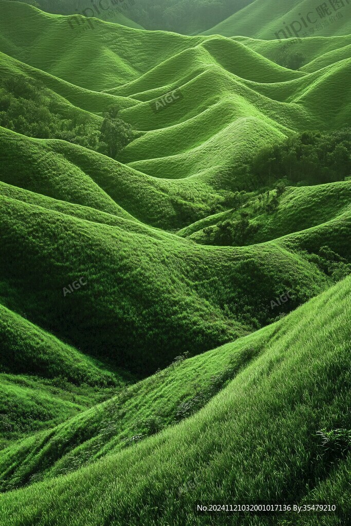 起伏连绵的草地