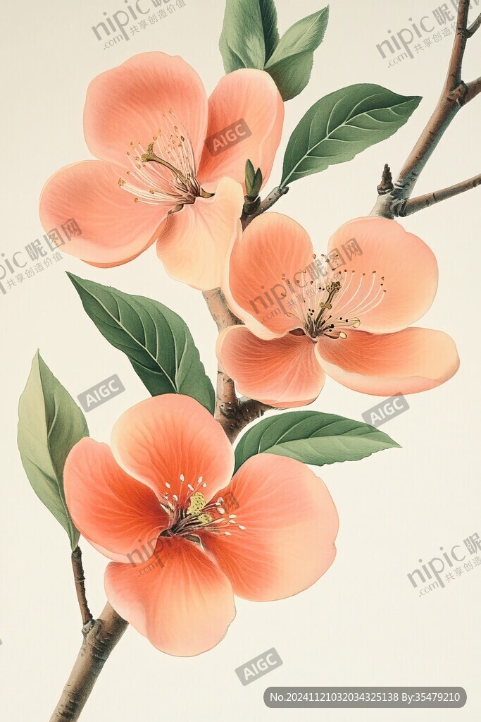 写实桃花
