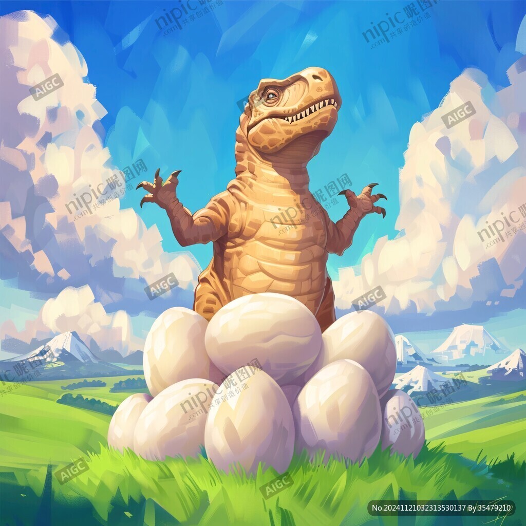 恐龙户外插画
