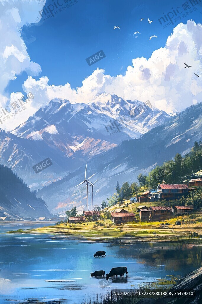 风景厚涂