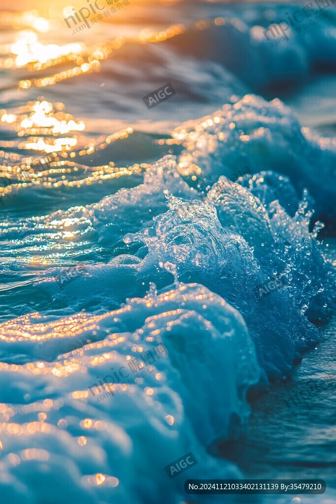 海水线条海浪
