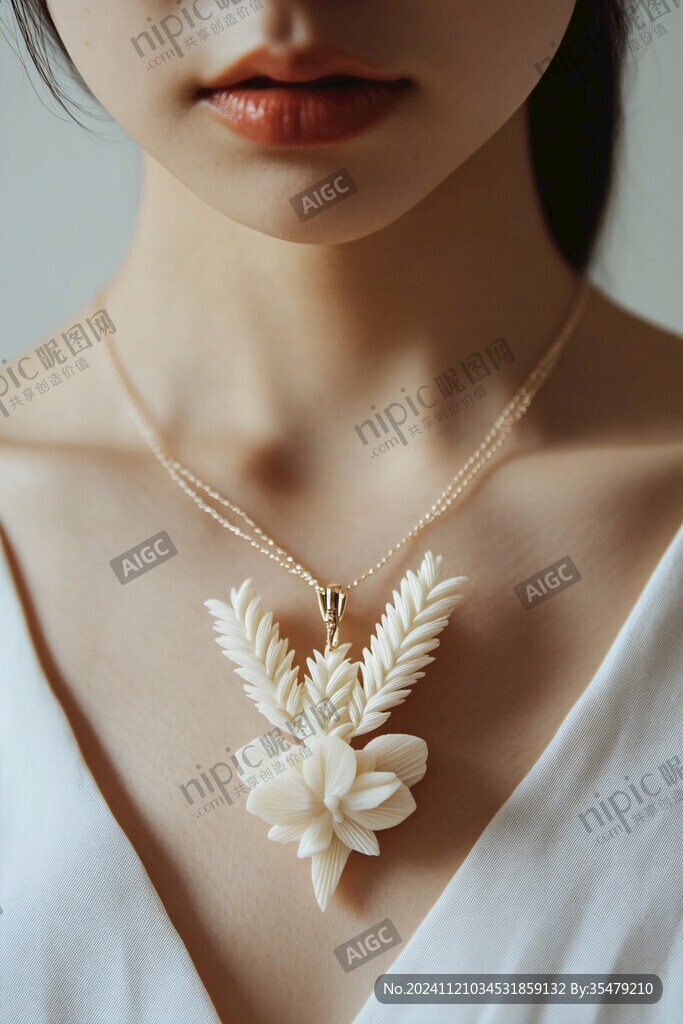 金色的树叶项链