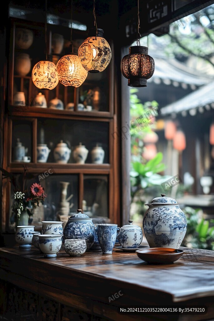 仿古茶铺