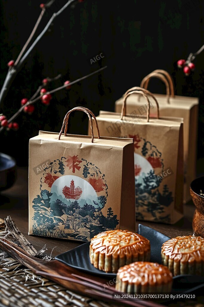 月饼暗调图片