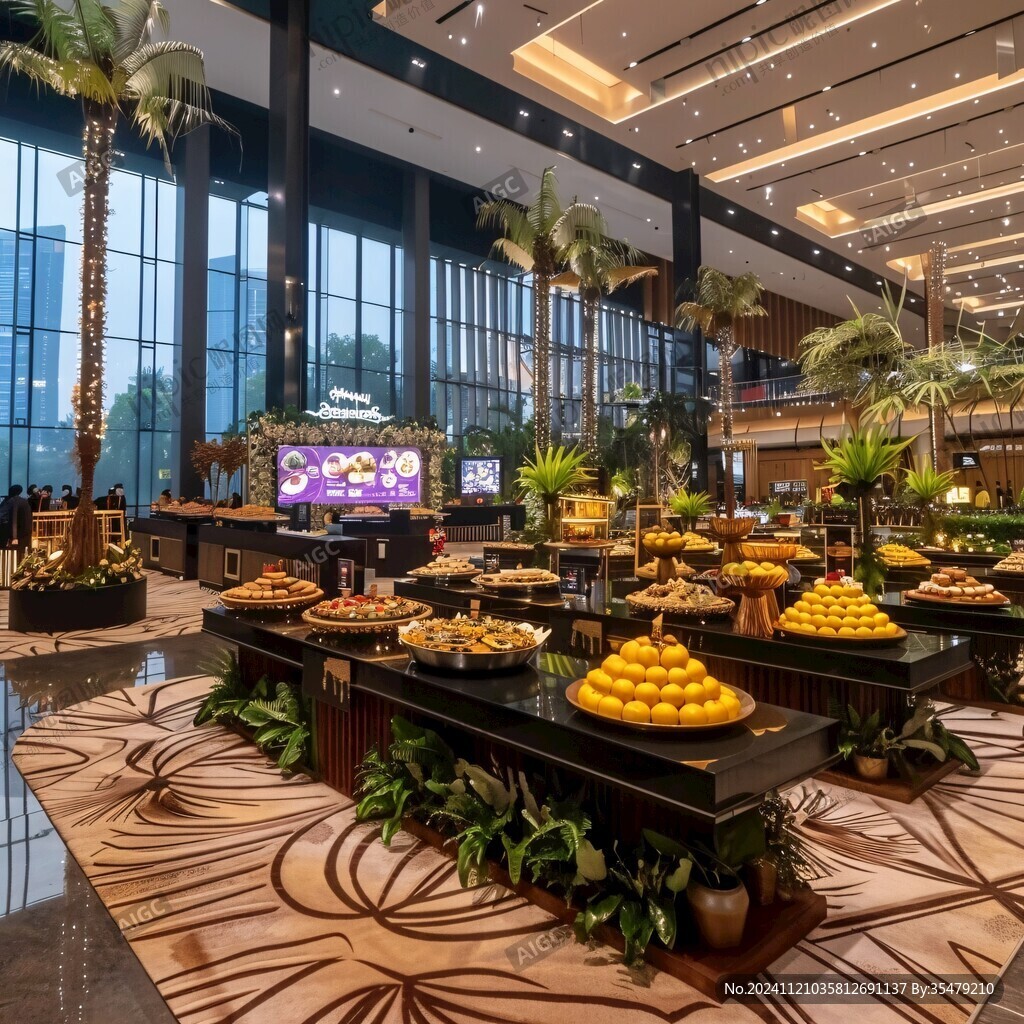 五星级酒店自助餐区