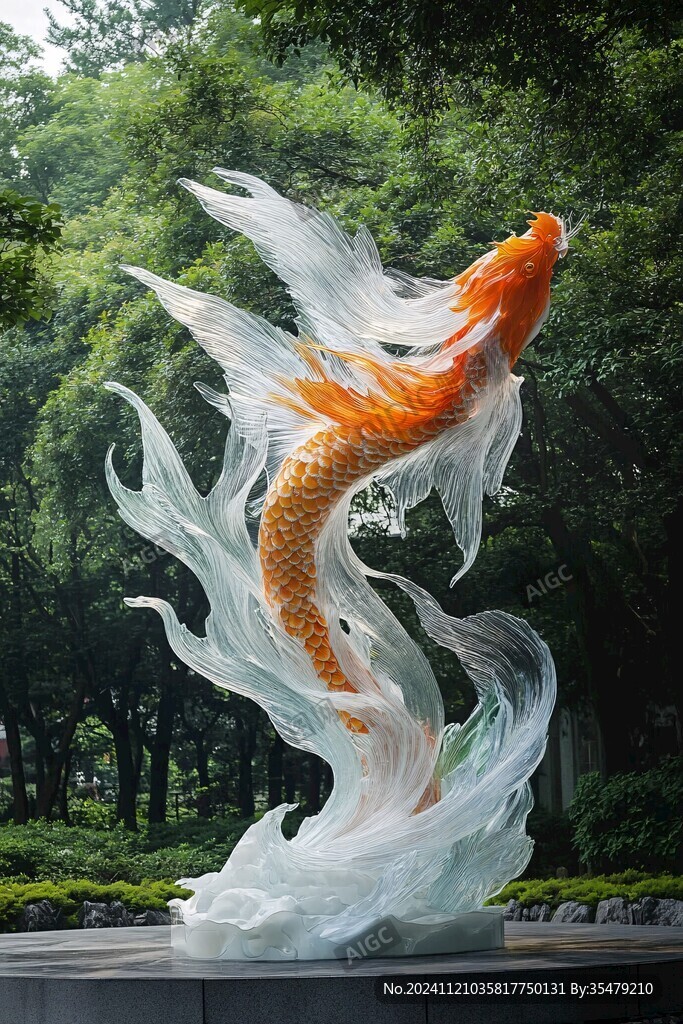 锦鲤雕塑