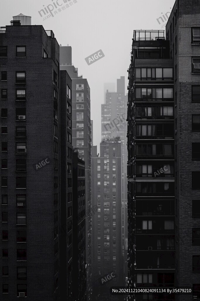 阴霾下的楼房
