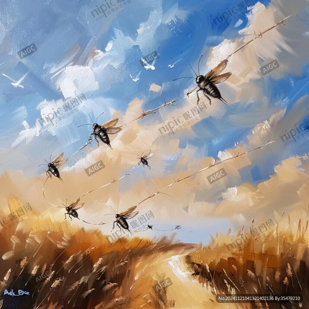 天空下的飞虫