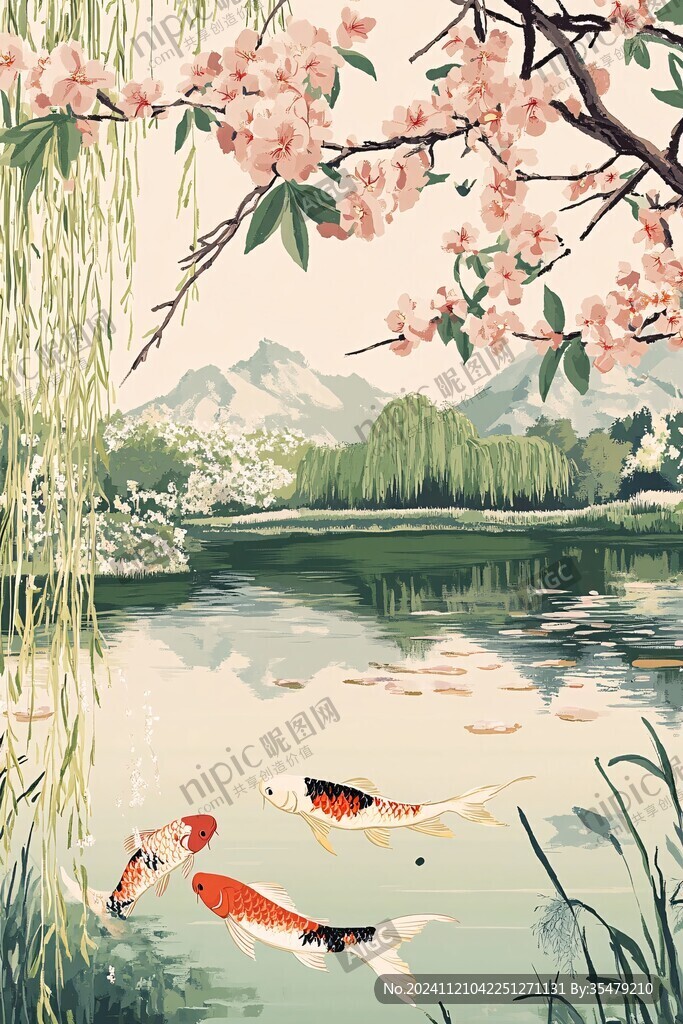 花开春潮有鱼