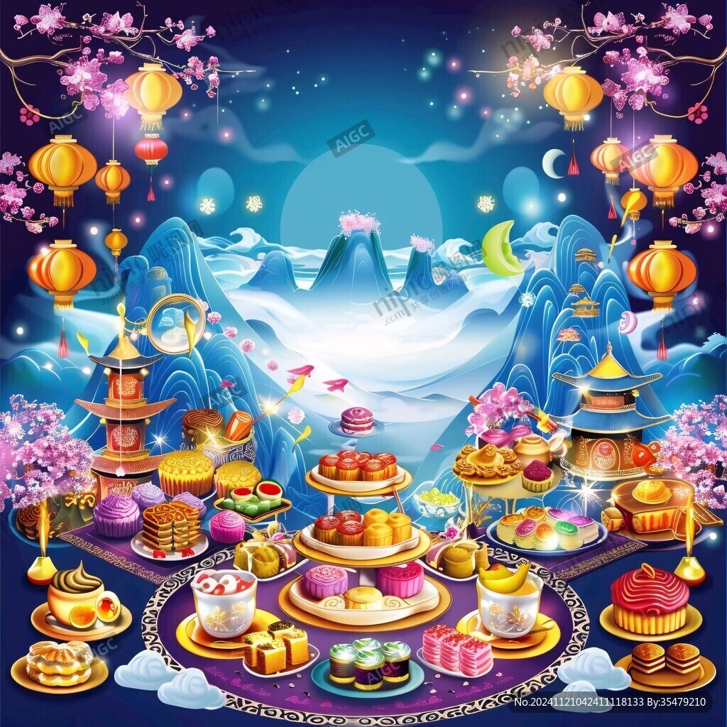 梦幻中秋节场景