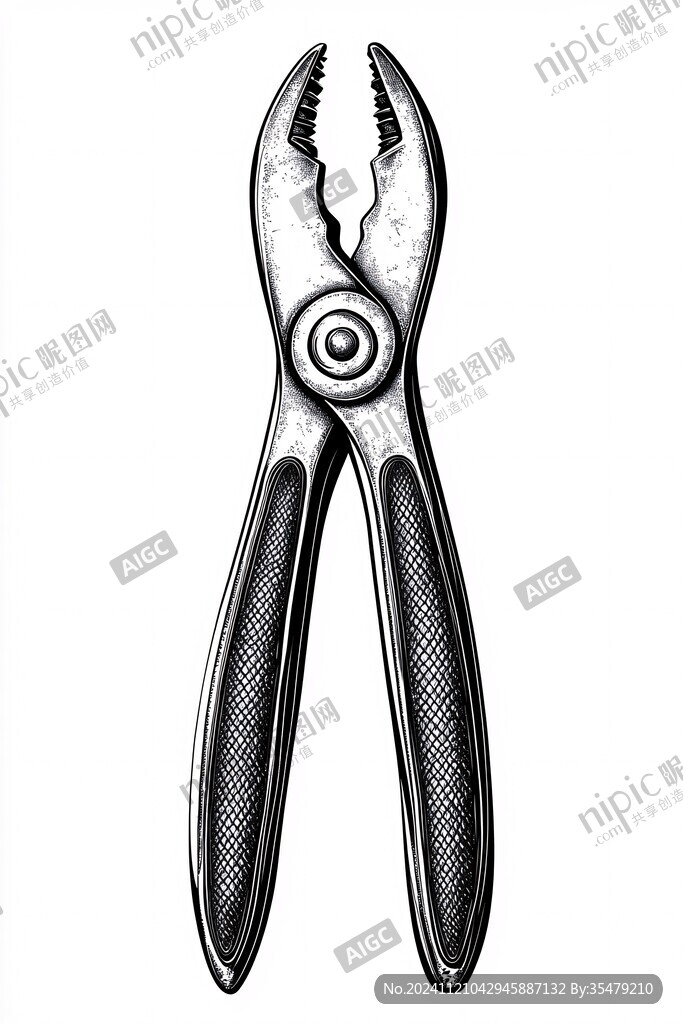 图案手绘理发剪刀工具