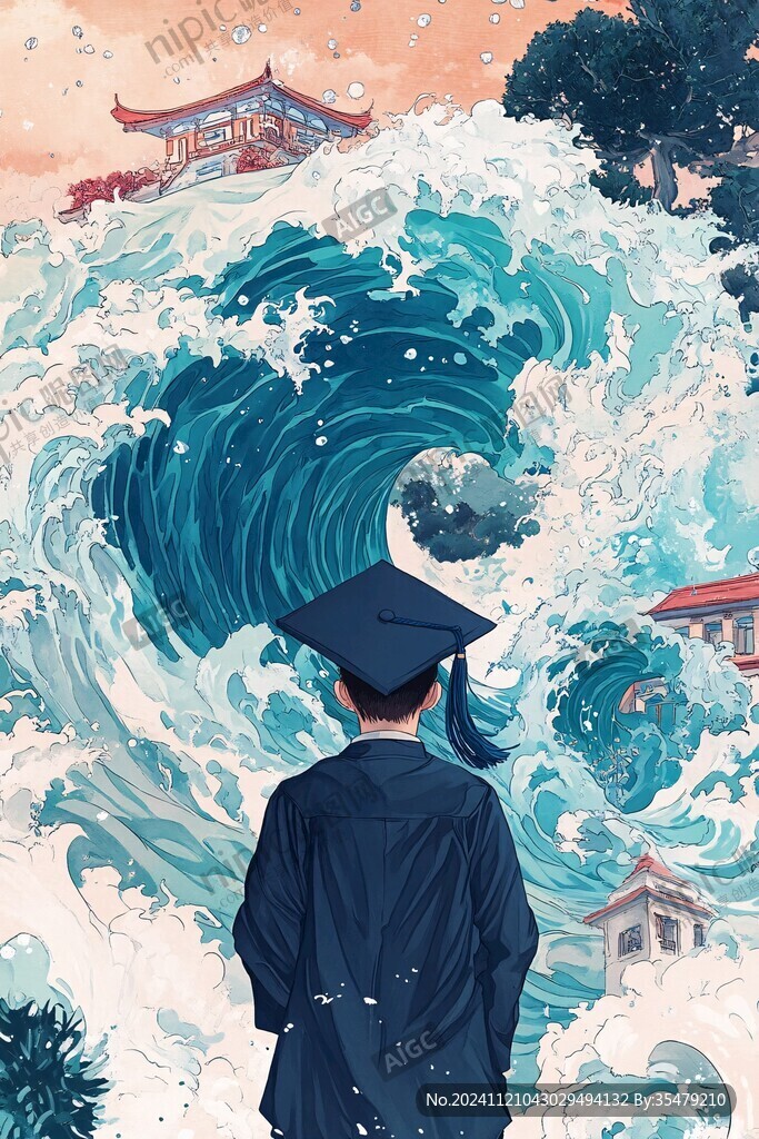 海洋大学插画