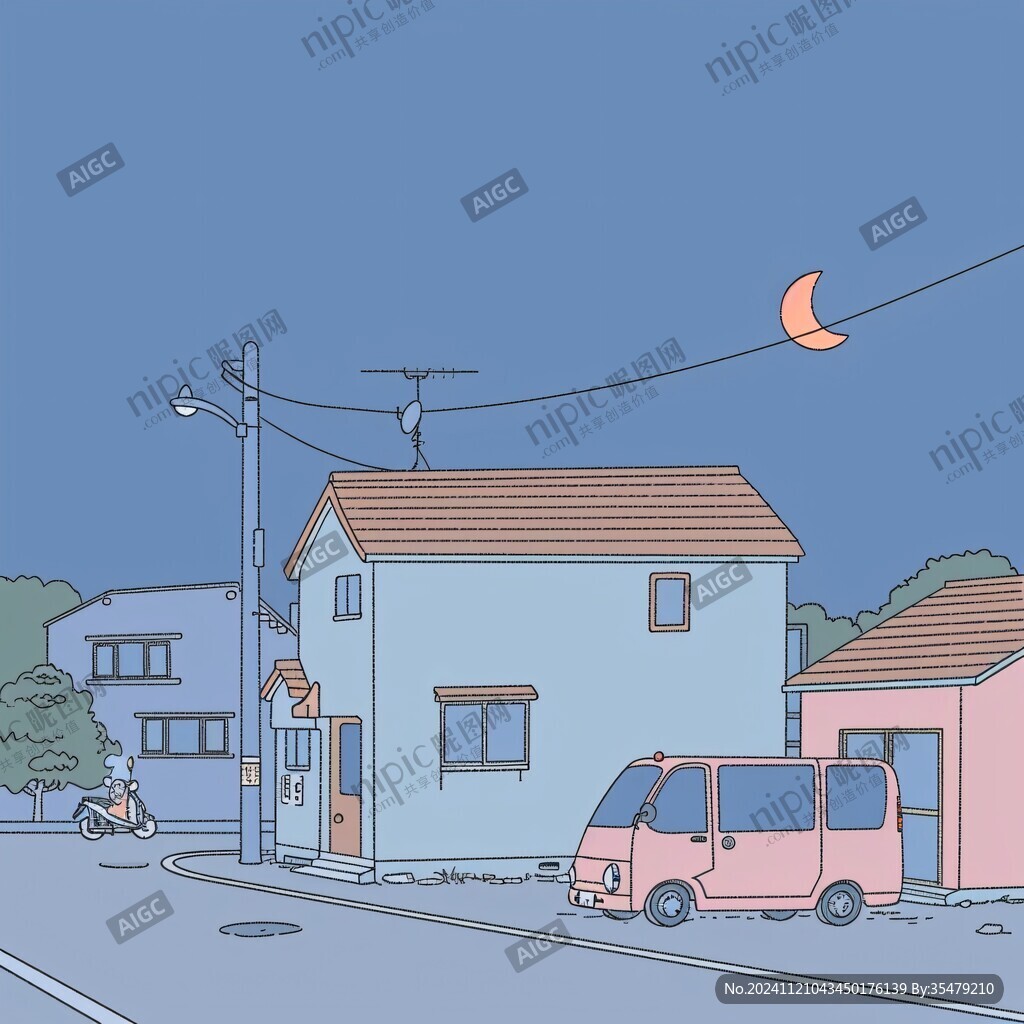 日系风景插画