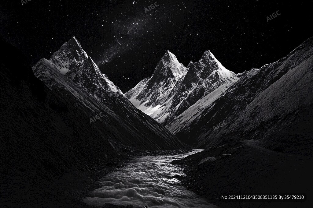 黑夜雪山