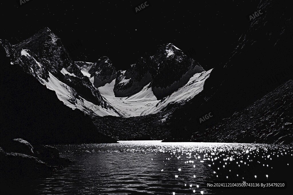黑夜雪山