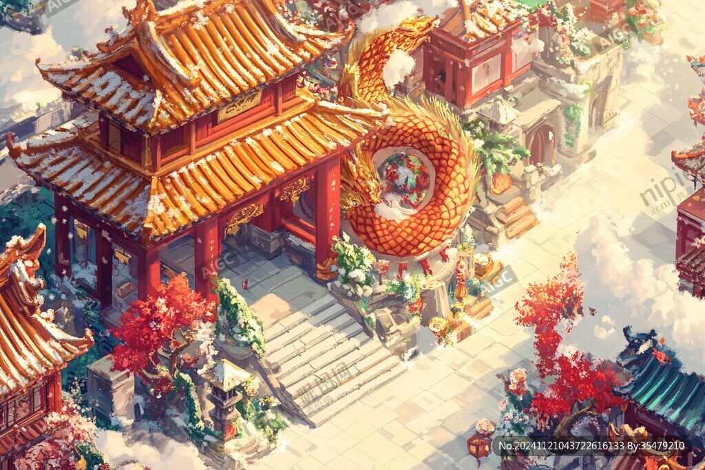 宏大寺庙场景