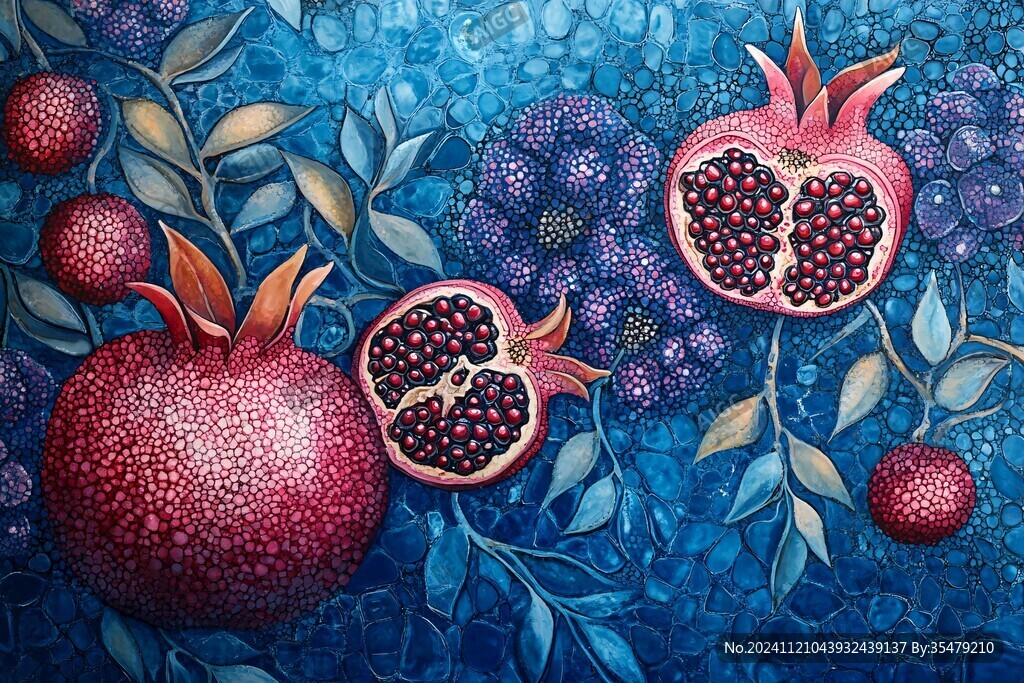 石榴创意装饰画
