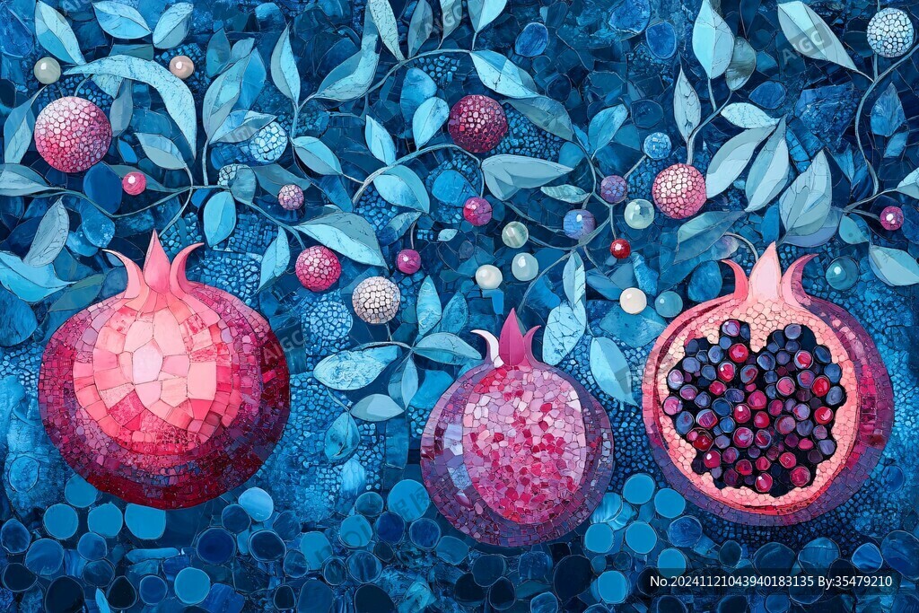 石榴包装插画