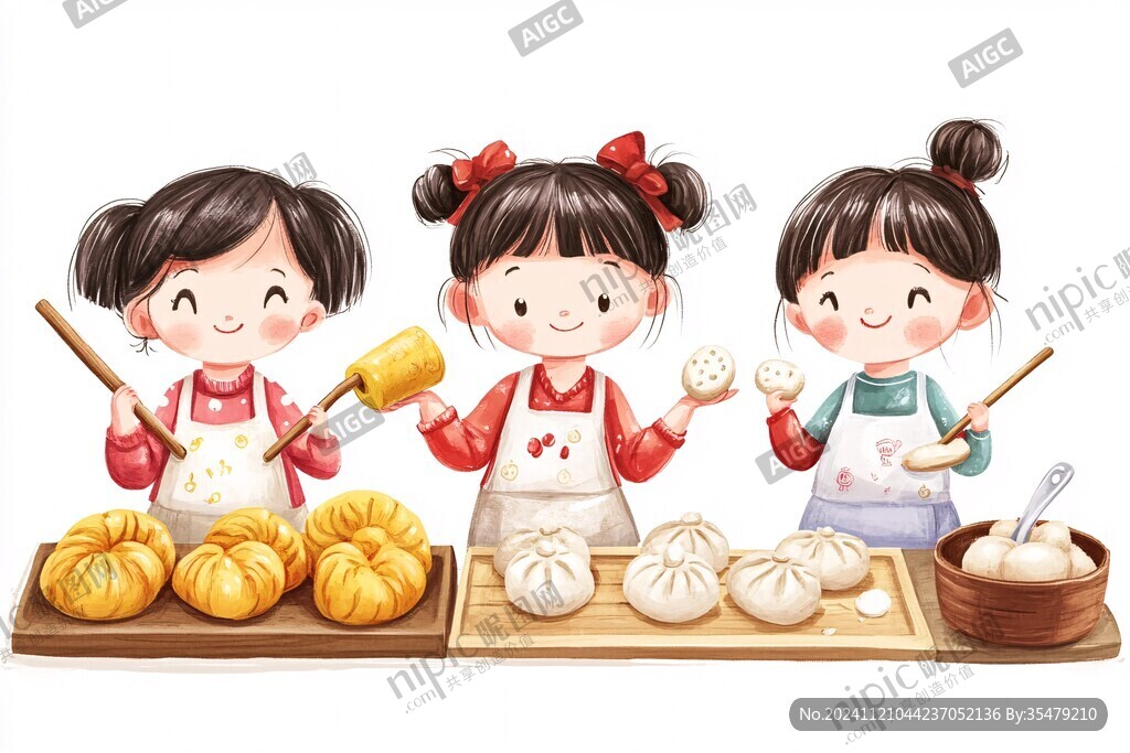 做面点插画