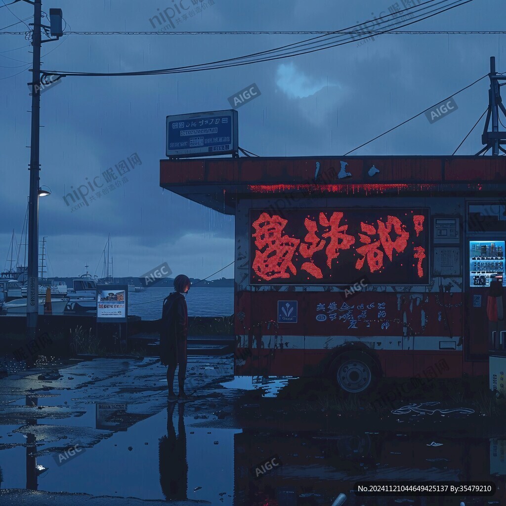 雨天昏暗压抑