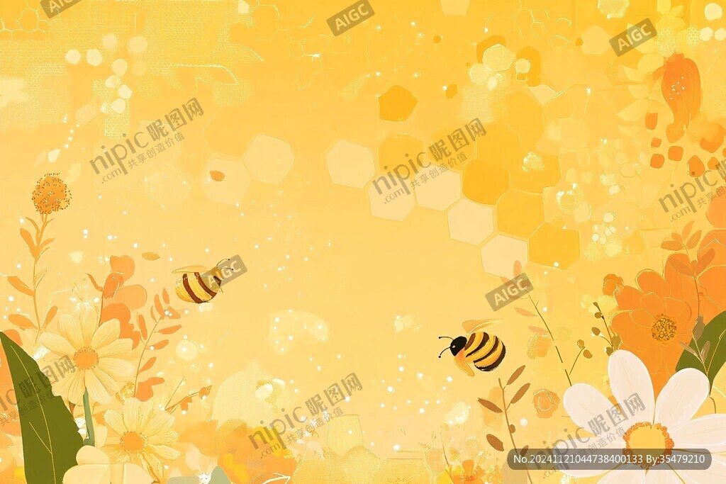 百花蜜插画